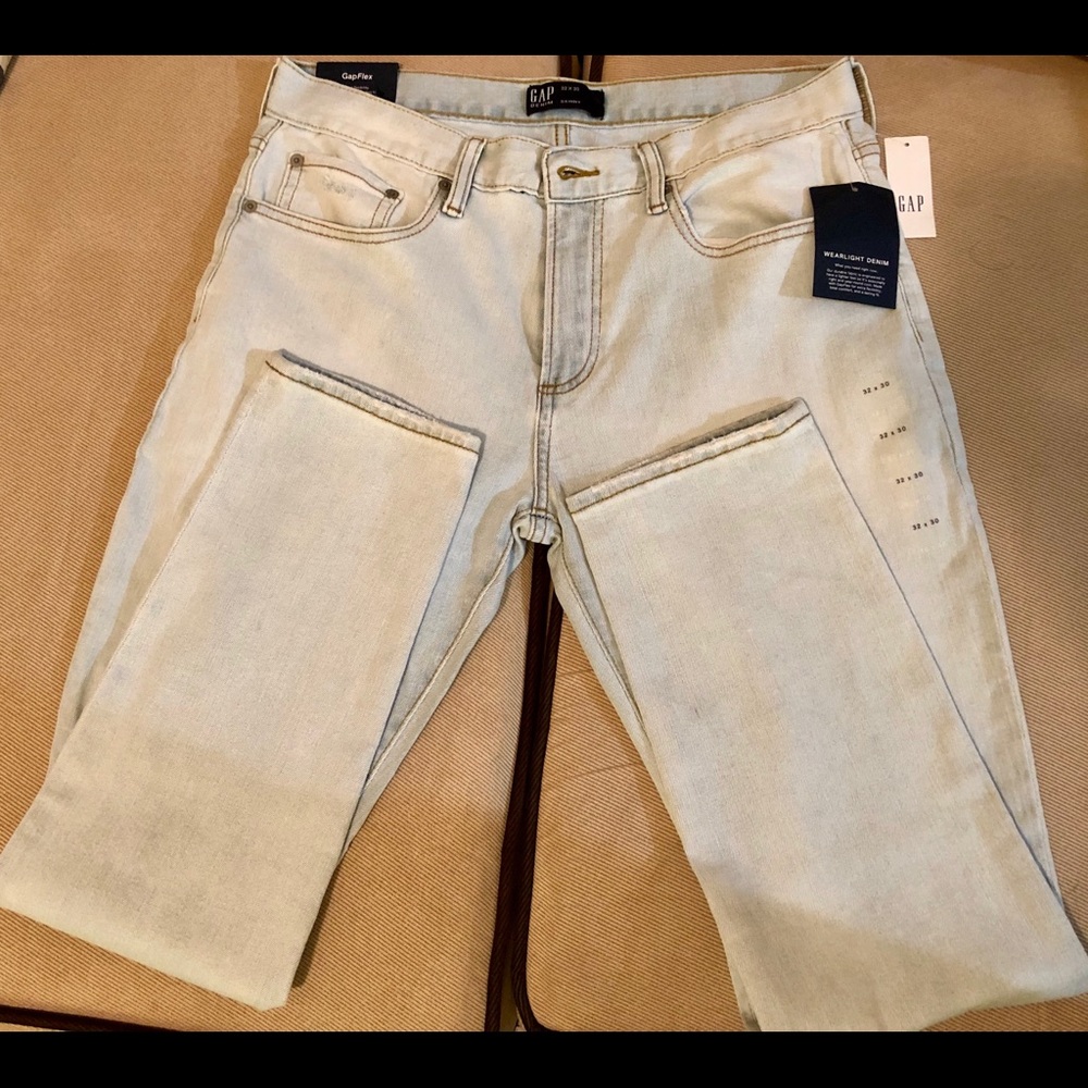 GAP Denim GapFlex 32x30 Skinny Bleach Blue